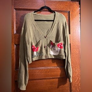 V-Neck Embroidered Cardigan